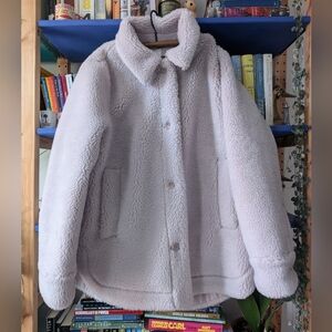 COS Light Purple Faux Fur Teddy Coat Med